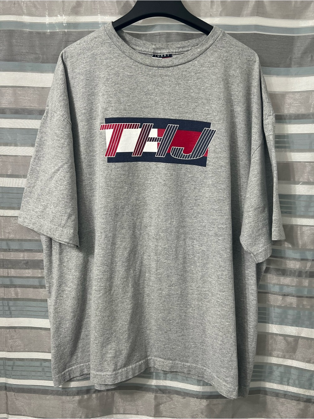 Tommy Hilfiger Jeans Y2K Gray Graphic THJ Logo T-Shirt